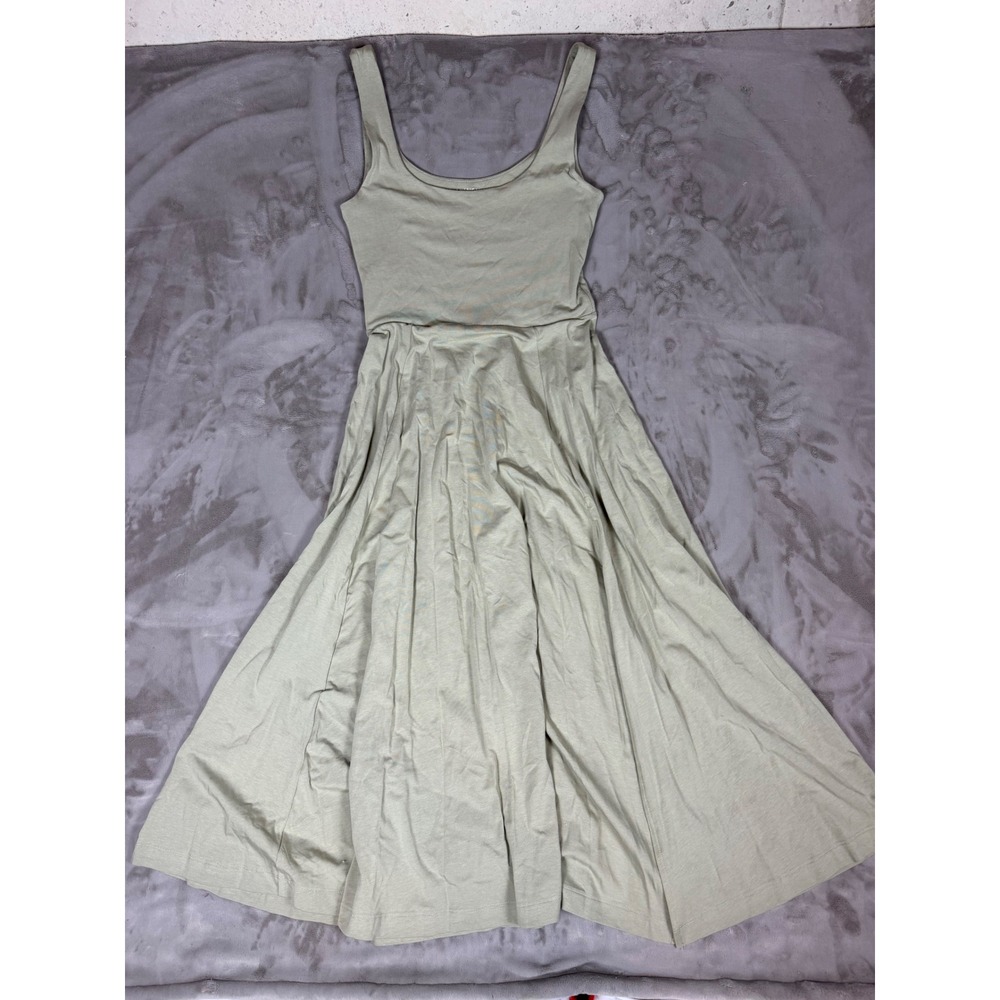 American Eagle Sage Green Scoop Neck Fit and Flare Midi Dress Size Medium
